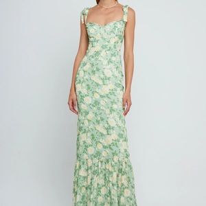 o.p.t. Green floral dress